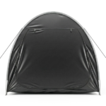 6.8x4.9FT Black Arc Bicycle Storage Shed, 210D PU Silver Coated Oxford, Black Fiberglass Frame, Front&Side Double Doors, Inner Storage Bag & Carry Bag - Image 4