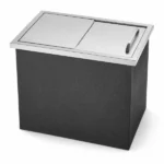 Drop-In Ice Chest, Stainless Steel Ice Storage Box with Sliding Lid and Drain Hose, Ice Bin for Chilled Wine, Beer, Beverage (27 x 18 x 21 Inches) - Image 6
