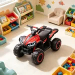 Red 12V Kids Electric ATV – Quad Car with Forward/Reverse, Music, for 3+ Years Old - Image 5