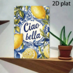 CIFbuy Ciao Bella Yellow Lemon 2D Flat Metal Tin Sign, Sign, Vintage Wall Art Decor, Hanging Plaque For Home Restaurant Kitche 2D FikTok, 2D FikTok, Self-ntckup Logiopche - Image 8