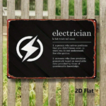 CIFbuy 1pc 2D Flat Metal Sign Humorous Electrician Pattern 8x12 Inch Waterproof Rustproof Vintage Wall Art Home Garden Cottage Bathroom TikTok, TikTok, room Self-pickup Logiopics - Image 5