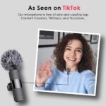 Wireless Microphone for iPhone, iPad, Android, Lavalier Microphone for Video Recording - 2 Pack iPhone Mic Crystal Clear Recording with USB-C for Podcast Microphone, ASMR, TikTok - Image 5