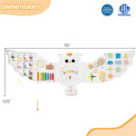 11-in-1 Montessori Owl Activity Wall - STEM Sensory Busy Board with Magnetic Whiteboard, 3+ Years Old - Image 3