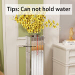 Tall Floor Vase 29.92" (76cm) Mirrored Floor Vase for Home Decor Large Cube Vase in Silver for Dried Flowers Modern Glass Vase for Living Room - Image 4