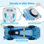 Kids Ride On Sliding Car, Foot-to-Floor Toy with LED Lights & Horn (Blue 19-36 Months) - Image 8