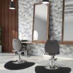 3′x 4.5′x 1/2" Beauty Salon Semicircle Anti-fatigue Salon Mat (Round Outside And Round Inside) Black - Image 16