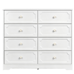 8-Drawer P2 MDF Painted Drawer Cabinet 41.34*14.96*35.43in White - Image 2