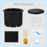 XXL Ice Bath Tub 102 GL cold plunge tub Portable Plunge Pool multi-level portable bathtub for Outdoor Gym Treatments, Foldable Basin - Image 7
