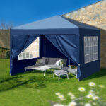3 x 3m Two Doors & Two Windows Practical Waterproof Right-Angle Folding Tent Blue - Image 25