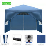 3 x 3m Two Doors & Two Windows Practical Waterproof Right-Angle Folding Tent Blue - Image 30