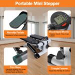 Steppers for Exercise, Mini Stair Stepper with Resistance Bands at Home Workout Equipment with 330.7LBS Loading Capacity, Hydraulic Fitness Stepper with LCD Monitor - Image 8