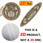 CIFbuy Hamsa Hand Aluminum Outdoor Plaque 7.87x7.87 Inch, Round Wall Decor With Geometric Patterns & Text, Exotic Religious Sign TikTok, TikTok, Self-pickup Logiopics - Image 5