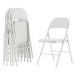 Same Code 71155989 6pcs Elegant Foldable Iron & PVC Chairs for Convention & Exhibition White - Image 14