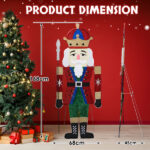 Lighted Nutcracker Christmas Yard Decorations, Pre-lit 2D Nutcracker Soldier with 162 LED Warm White Lights and Stakes for Xmas Outdoor Holiday Indoor Decor Lighted Holiday Displays - Image 9
