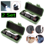 2 Pack USB Rechargeable LED Flashlight Adjustable Focus 3-Modes Outdoor Mini Flashlight W/ USB Cable+Mini Box (US Logistics For USPS/DHL/Fedex/UPS. No designated logistics accepted TK/TMEU only For self-pickup - Image 12