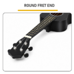 23in Linden wood body rosewood fingerboard ukulele, cotton bag, capo, strap, picks*2, tuner Strings Dust cloth - Image 3