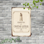 CIFbuy Retro Chateau Latour Wine Metal Sign 8x12in, Lion Lighthouse Tin Wall Art, Classic 2D Flat Home Bar Decor MeikTok, MeikTok, Self-geckup Logiopor - Image 5