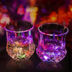 2 Packs Flash Light Up Cups Liquid Activated Multicolor LED Glasses Fun Light Up Drinking Shot Glasses,Glowing Wine Glasses Led Flashing Cups,Favors Adults Shot Cups for Party,Bar,Disco