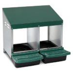2 Compartment Roll Out Chicken Nesting Box with Plastic Basket, Egg Nest Box Chicken Laying Box Hens Chicken Coop Box, Green - Image 5
