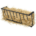 Large Capacity Hay Feeder, Heavy-Duty Steel Goat Hay Rack, 40.8" Long Wall Mounted Horse Hay Holder, Multiple Sided Feeding Rack for Sheep Farm Livestock Indoor Outdoor, BLACK - Image 13