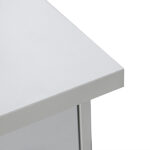 Double Edged Manicure Nail Table with Drawer White - Image 6