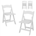 Replacement 15868578 4 Pack Folding Chairs, Resin Chairs with Padded Seat, Comfortable Event Chairs Indoor Outdoor for Home Event Party Picnic School Wedding, White - Image 31