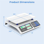 66lb/30kg Digital Produce Scale: 0.01lb/5g Precision, Dual Backlit LCD, 3 Power Options, Detachable Stainless Steel Platform for Market/Deli - Image 2