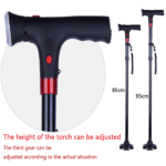 Camping Hiking Walking Stick 5-Level Height Adjustable Folding Walking Cane with LED Light And Alarm(US Logistics only For USPS.TK/TMEU only For self-pickup)(Platform policies vary; relevant qualifications are attached via link, please do not list products without required qualifications) - Image 12