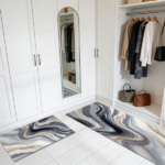 Three-piece kitchen rug set, non-slip and washable, abstract pattern kitchen hallway rug, soft and comfortable, suitable for sinks, floors, entrances, hallways and bathrooms. - Image 9