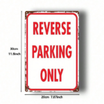 CIFbuy 1pc Reverse Parking Only Metal Sign 8x12 Inch Durable Iron Warning Plate, Indoor Wall Art Cozy Room Decor Vintage Garage Sign TikTok, TikTok, Self-pickup Logiopics - Image 2