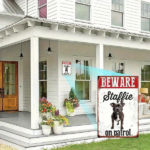 CIFbuy Vintage Metal Sign "Beware Staffie On Patrol" 8x12 Inch Rustic Farmhouse Wall Decor Humorous Warning Plaque Durable Tin Plaque F TikTok, TikTok, ue F Self-pickup Logiopics - Image 5