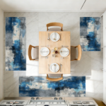 Three-piece kitchen rug set, non-slip and washable, abstract pattern kitchen hallway rug, soft and comfortable, suitable for sinks, floors, entrances, hallways and bathrooms. - Image 12