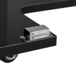 Black MDF Folding Nail Desk with 2 Drawers, Cabinet Door & Storage Shelf - Image 10