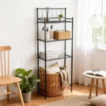 Over the Toilet Storage, 3-Tier Over Toilet Storage Rack for Bathroom, Metal Bathroom Organizer Shelves Over Toilet, Black (Shipment from Walmart) - Image 5