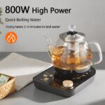 Professional multi-functional glass teapot | 800ml fast heating, cooking and brewing integrated electric kettle with stainless steel filter(UPS/FEDEX/UniUni/GOFO logistics delivery support self-pickup - Image 13