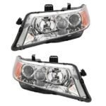 2pcs OE Headlights With Warranty Factory Clear for 2004-2005 Acura TSX