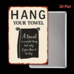 CIFbuy Vintage Funny Towel Holder Metal Wall Decor Rustic Farmhouse Bathroom Garage Towel Rack Iron Art (TikTok, temu pick-up service) - Image 4