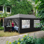 Same Code 74593042 Same Code 39118565 10'x20' Outdoor Party Tent with 6 Removable Sidewalls, Waterproof Canopy Patio Wedding Gazebo, Black - Image 12