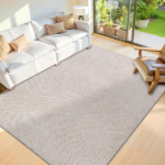 Large Area Rug Living Room Rugs, Brown Soft Machine Washable Rug for Entryway Non-Slip Door Mat, Ultra Soft Area Rug Geometric for Bedroom Kitchen Office, Brown - Image 3
