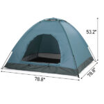 3-4 Person Camping Dome Tent Blue - Image 12