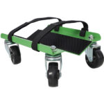 Snowmobile Dolly Heavy Duty Carries up to 1500lbs V-Slide with 2.5" Swivel Casters Rubber Pad Protecting Skis and 2 Pairs of Heavy Duty Straps Firmly Attaching on Skis, GREEN COLOR - Image 8