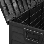 75gal 280L Outdoor Garden Plastic Storage Deck Box Chest Tools Cushions Toys Lockable Seat BLACK - Image 6