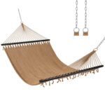 7ft Boho Patio Umbrella with Fringe Tassels, Outdoor Beach Umbrella with Aluminum Pole for Poolside Garden - Image 26