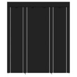 69" Portable Clothes Closet Wardrobe Storage Organizer with Non-Woven Fabric Quick and Easy to Assemble Extra Strong and Durable Black - Image 10