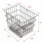 Scooter Rear Basket, Heavy Duty Metal Wire Cargo Basket with Handle for Golden - Image 3