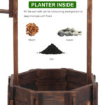 Outdoor Reinforced And Anticorrosive Wooden Wishing Well Flowerpot SAME AS 26166619 - Image 6