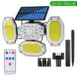 Portable LED Work Solar Light with Stepless Brightness Job Site Battery Rechargeable LED Floor Light for Emergency Worklight for Hurricane Daily Gift - Image 9