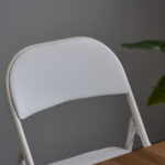 Old Code 33292149 4pcs Elegant Foldable Iron & PVC Chairs for Convention & Exhibition White - Image 26