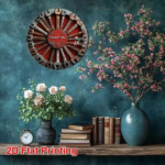 CIFbuy Vintage Round Metal Wreath Painting Kitchen Coffee Corner Decor Tool(TikTok, temu pick-up service) - Image 4