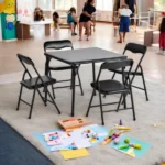 Kids 5-Piece Folding Activity Table and Chair Set, Classic Black (Shipment from Walmart) - Image 5